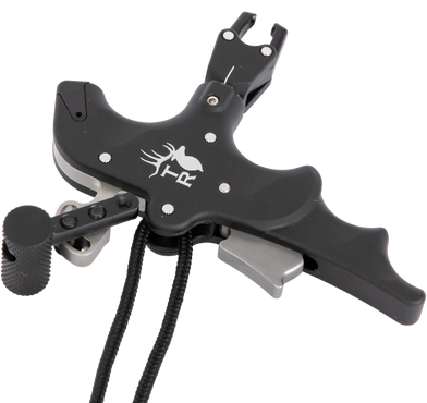 4 Finger Precise Pro Bow Release, a Thumb button Release from Trophy Ridge on a transparent background