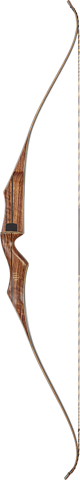 Bear Archery Super Kodiak 60" Recurve Bow - Black/Brown Maple Finish - Right Hand - 55 LBS_1